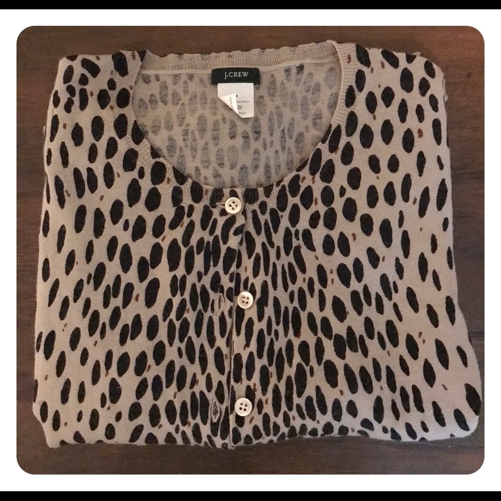 JCrew Women’s Animal Print Cardigan